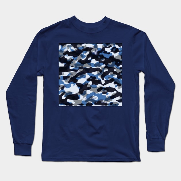 Army Design - Navy Blue Long Sleeve T-Shirt by ezhar.v.b